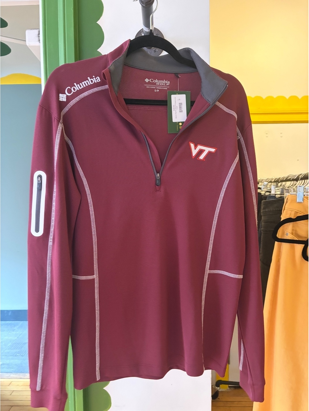 Columbia Golf Virginia Tech Quarterzip